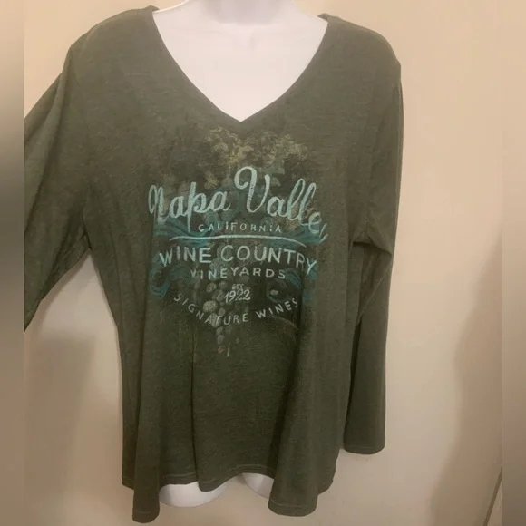 Wine-Theme Long Sleeve T-Shirt Lot of 2 Size XL - Picture 10 of 14